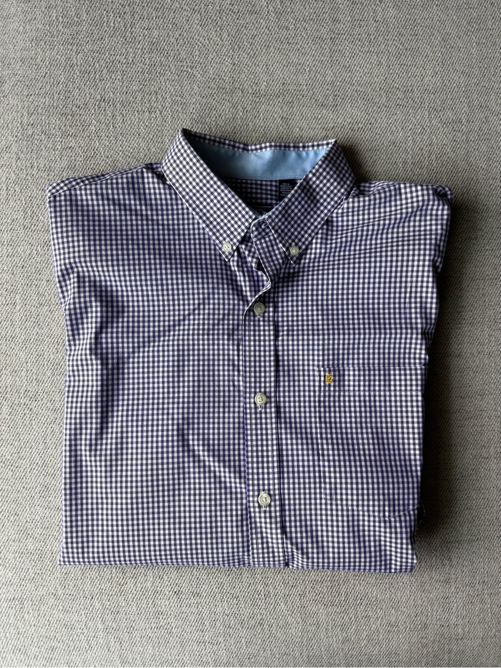 Izod Purple Gingham Button-Down Shirt